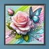 Diamond Painting - Full Round Drill - Rose Butterfly(Canvas|40*40cm)