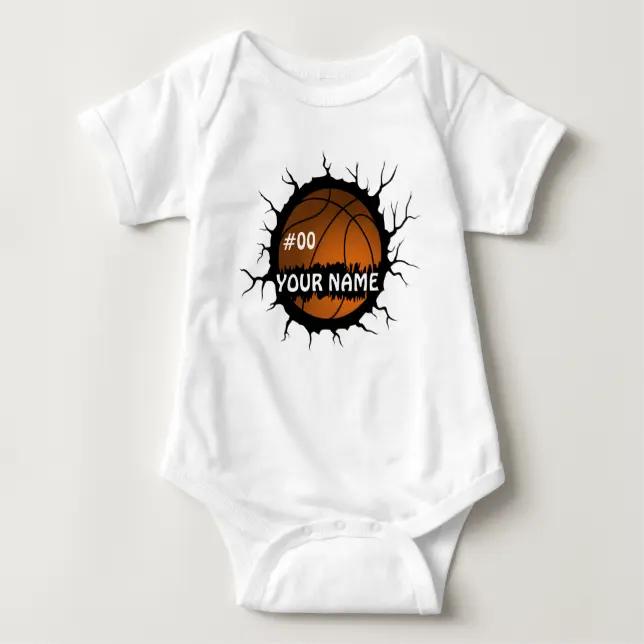 Personalized Basketball Baby Bodysuit|S53