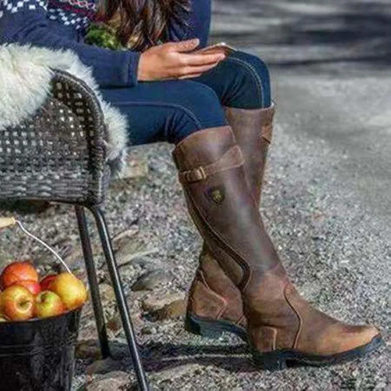 Women's Waterproof High Riding Leather Boots(Free Shipping✔️)