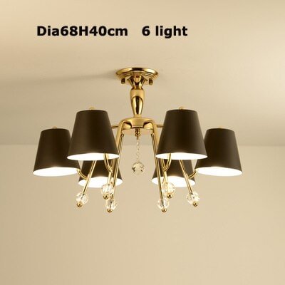 Led E14 Postmodern Iron Crystal Black Gold LED Lamp.Pendant Lights.LED Pendant Light.Pendant Lamp For Foyer Bedroom