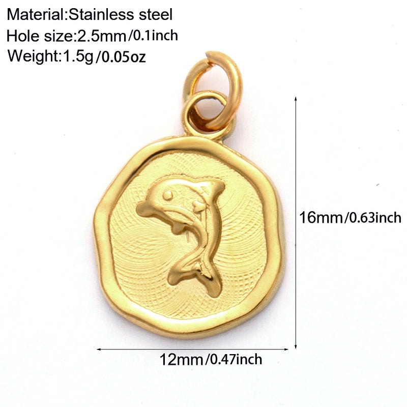 1 Piece 12*16mm 22*15mm 304 Stainless Steel Animal Snake Pendant Jewelry Accessories