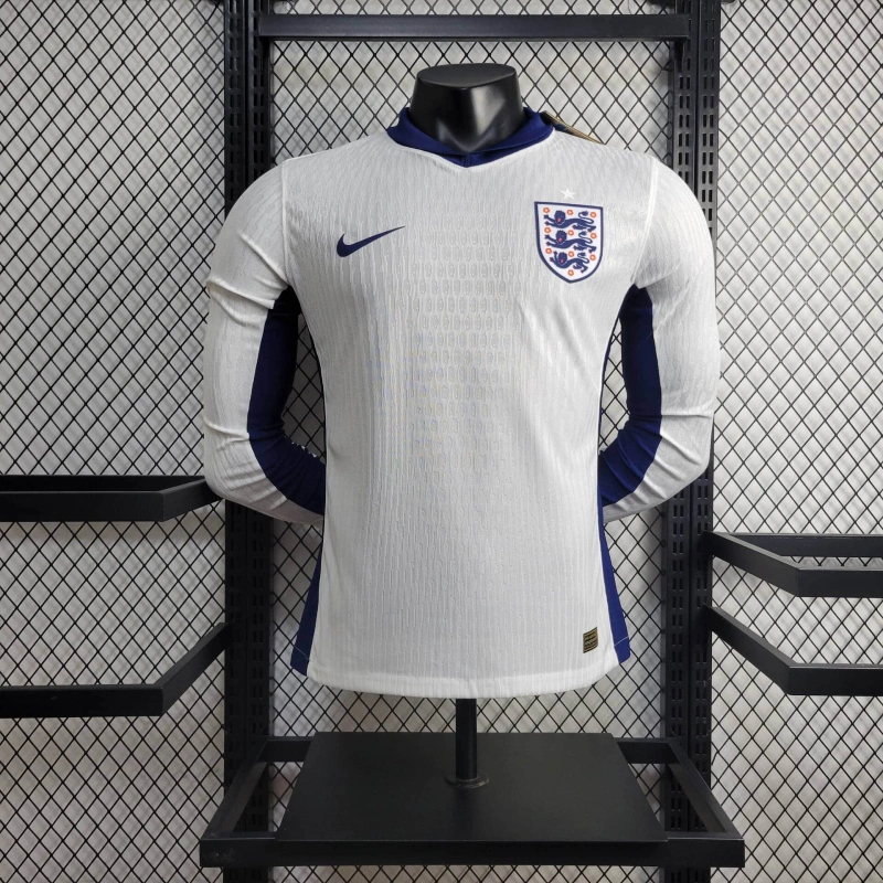 England 2024 Home Stadium Long Sleeve Jersey - Player Version