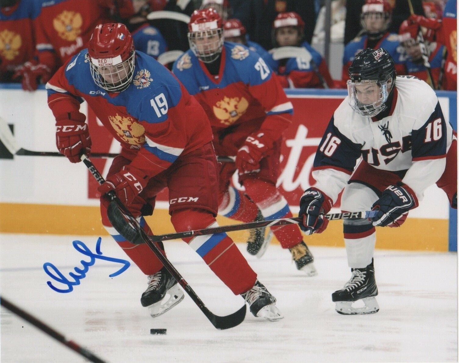 Russia Vasili Vasily Podkolzin Autographed Signed 8x10 IIHF Photo Poster painting COA #11