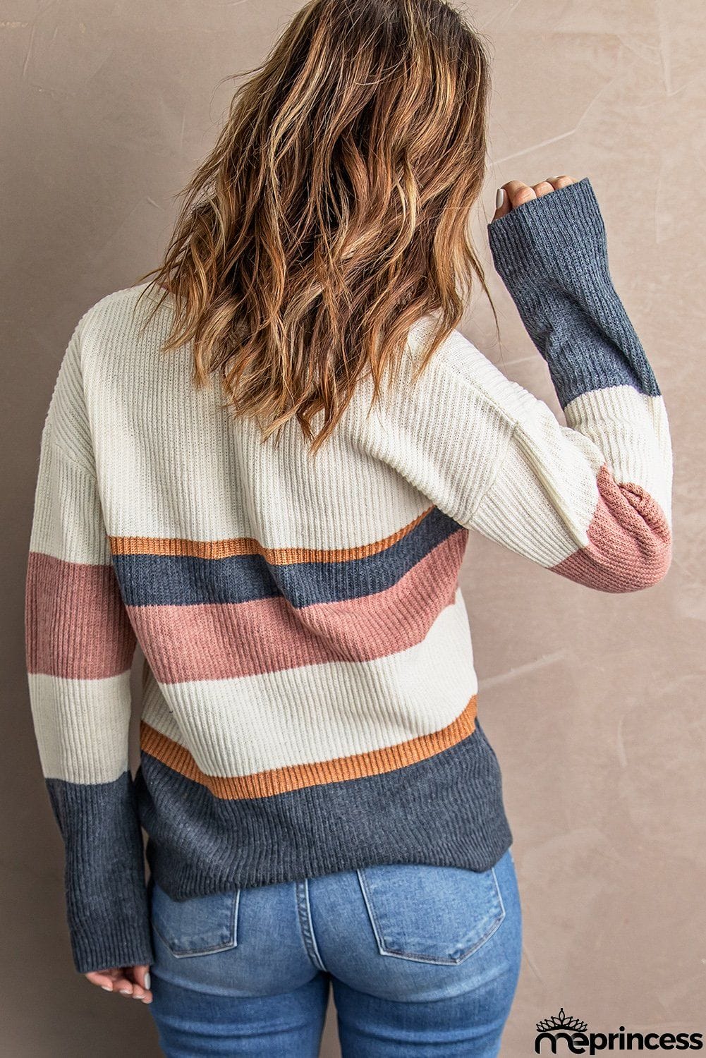 Colorblock Knit Cardigan