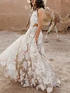 Crochet Backless Halterneck Maxi Dress