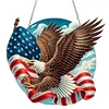 (US Local)US Flag Eagle Diamond Art Hanging Pendant 5D DIY Diamond Painting Dots Pendant