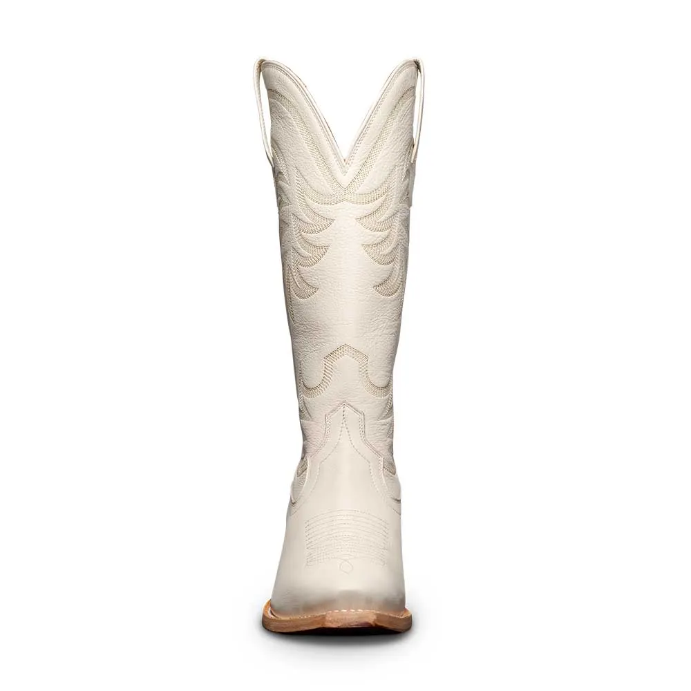 Femflame Women's Embroidered Cowboy Boots - Pointed Toe Mid Calf Chunky Heel Western Boots With Zipper