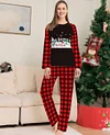 Family Christmas Home Plaid Letter Printed Parent-child Fashion Pajamas
