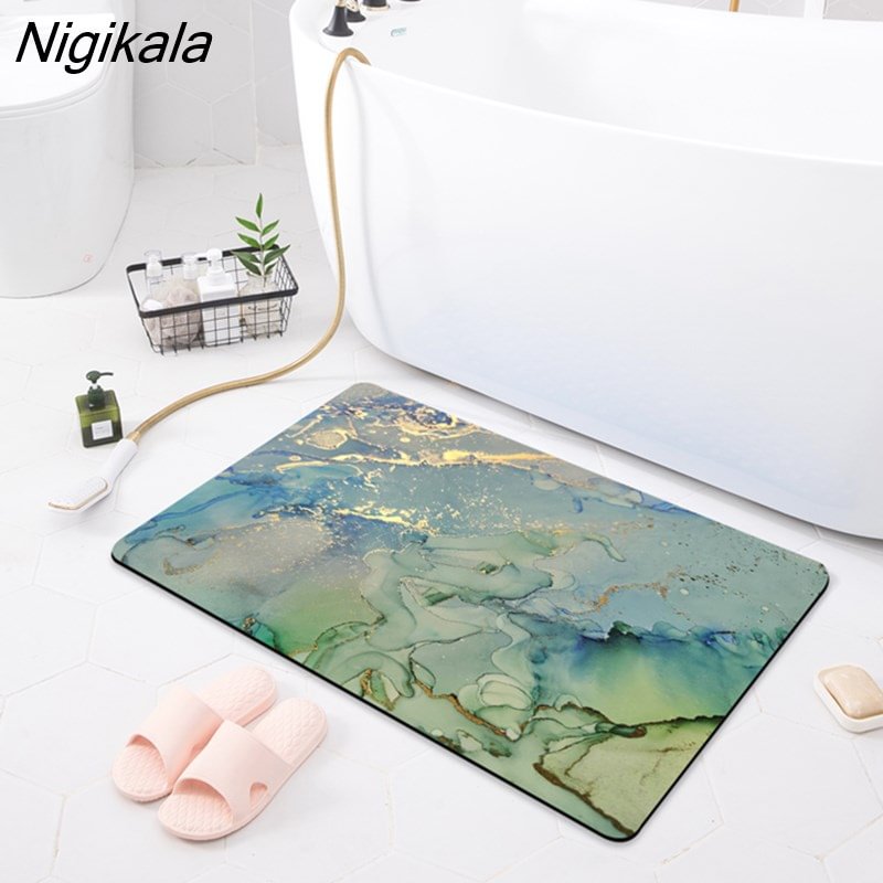 Nigikala Absorbent Non-Slip Mat Home Entrance Doormat Bath Toilet Floor Shower Room Bathtub Rug Modern Kitchen Carpet Customized