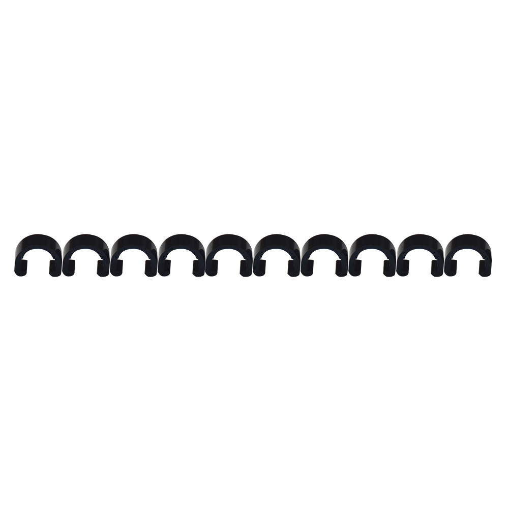 

10pcs CNC Aluminium Alloy Bike Cable C-Clip Buckle Brake Cable Buckle Clamp, Black, 501 Original