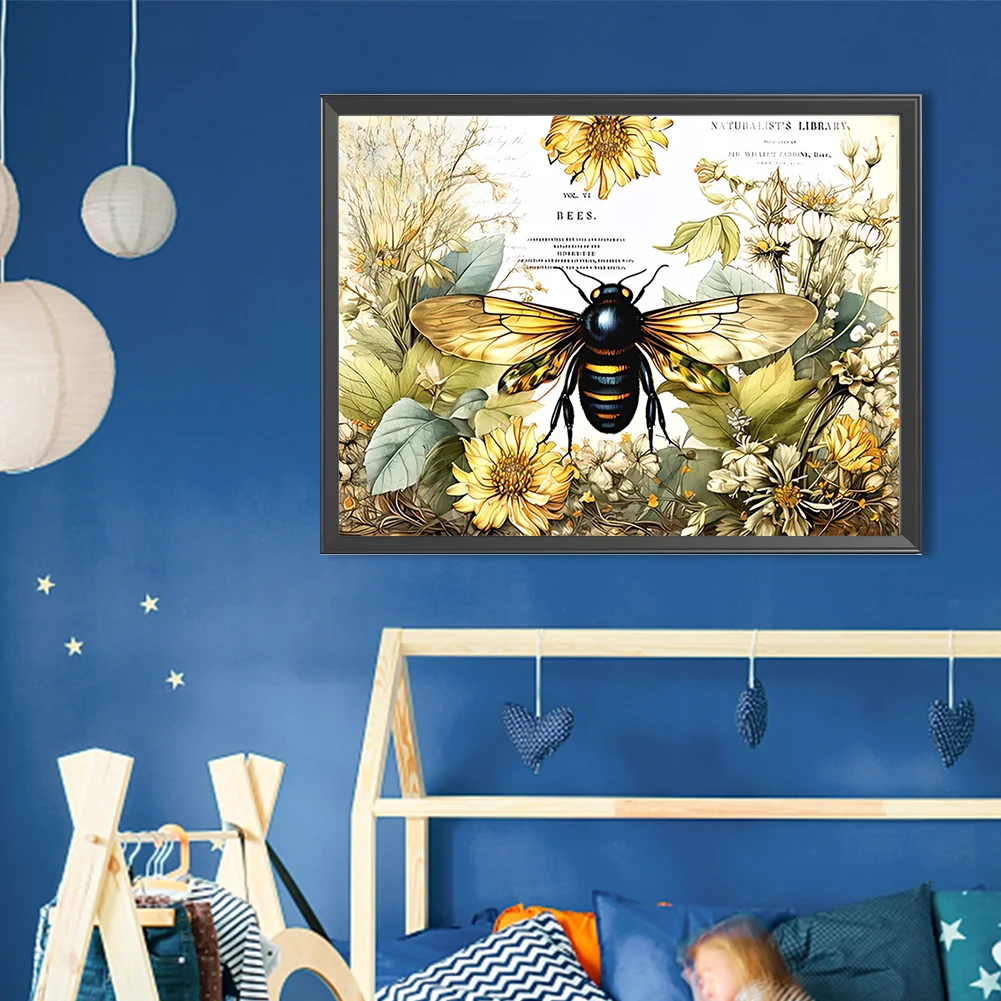 Diamond Painting - Full Round Drill - Bee(Canvas|40*30cm)