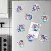 8Pcs Diamond Painting Owl Magnets Refrigerator for Adults Kids