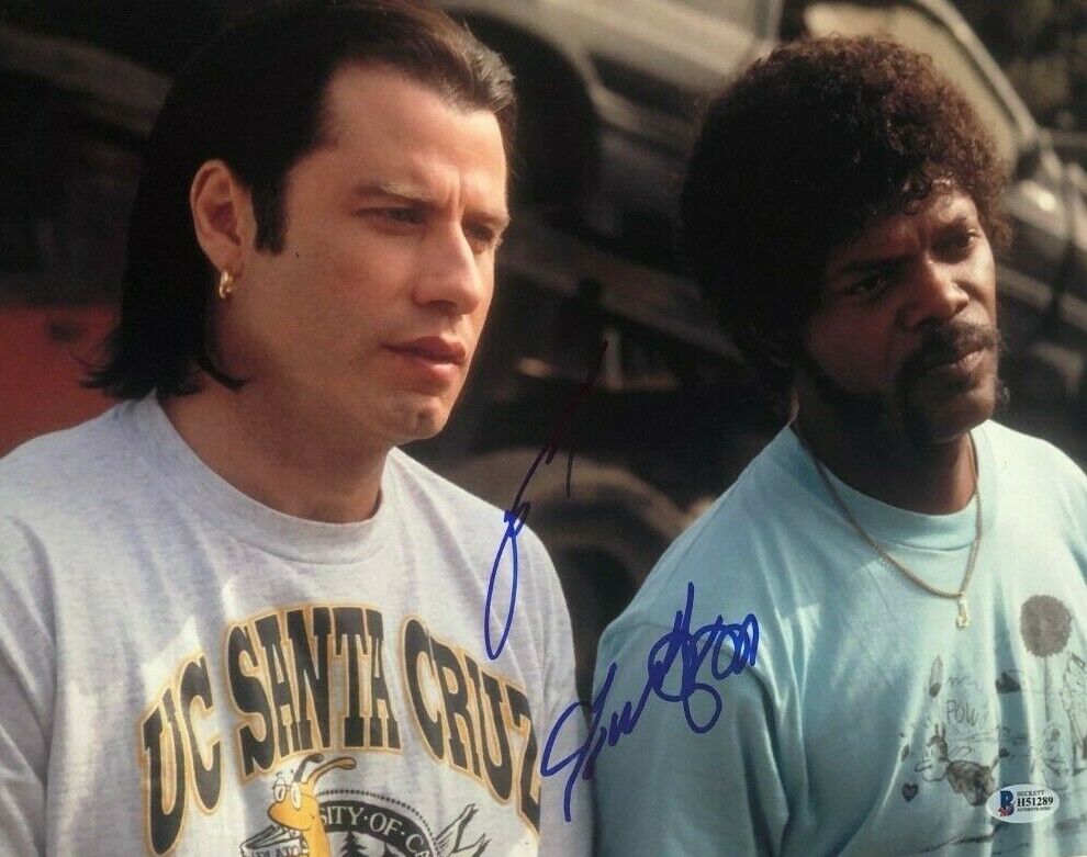 Samuel L Jackson John Travolta signed autographed 11x14 Photo Poster painting Pulp Fiction COA