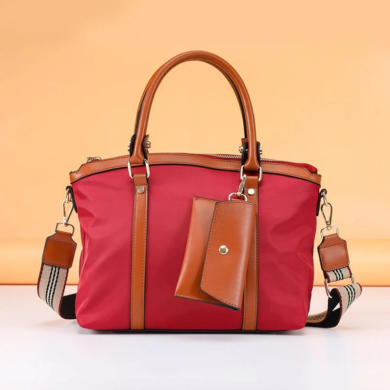 New Women's Bag Fashion Oxford Cloth Contrast Ladies Handbag Shoulder Bag