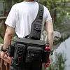 Men Fishing Tackle Backpack with Rod Holder Lure Box Gear Storage Bag Fanny Pack