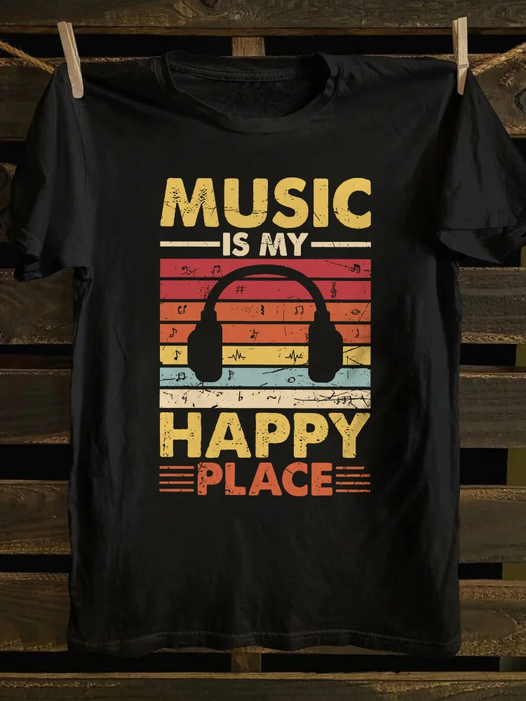 Music Is My Happy Place T-shirt