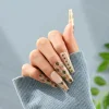 Long Ballet Plaid Wearing Nails 24pcs 