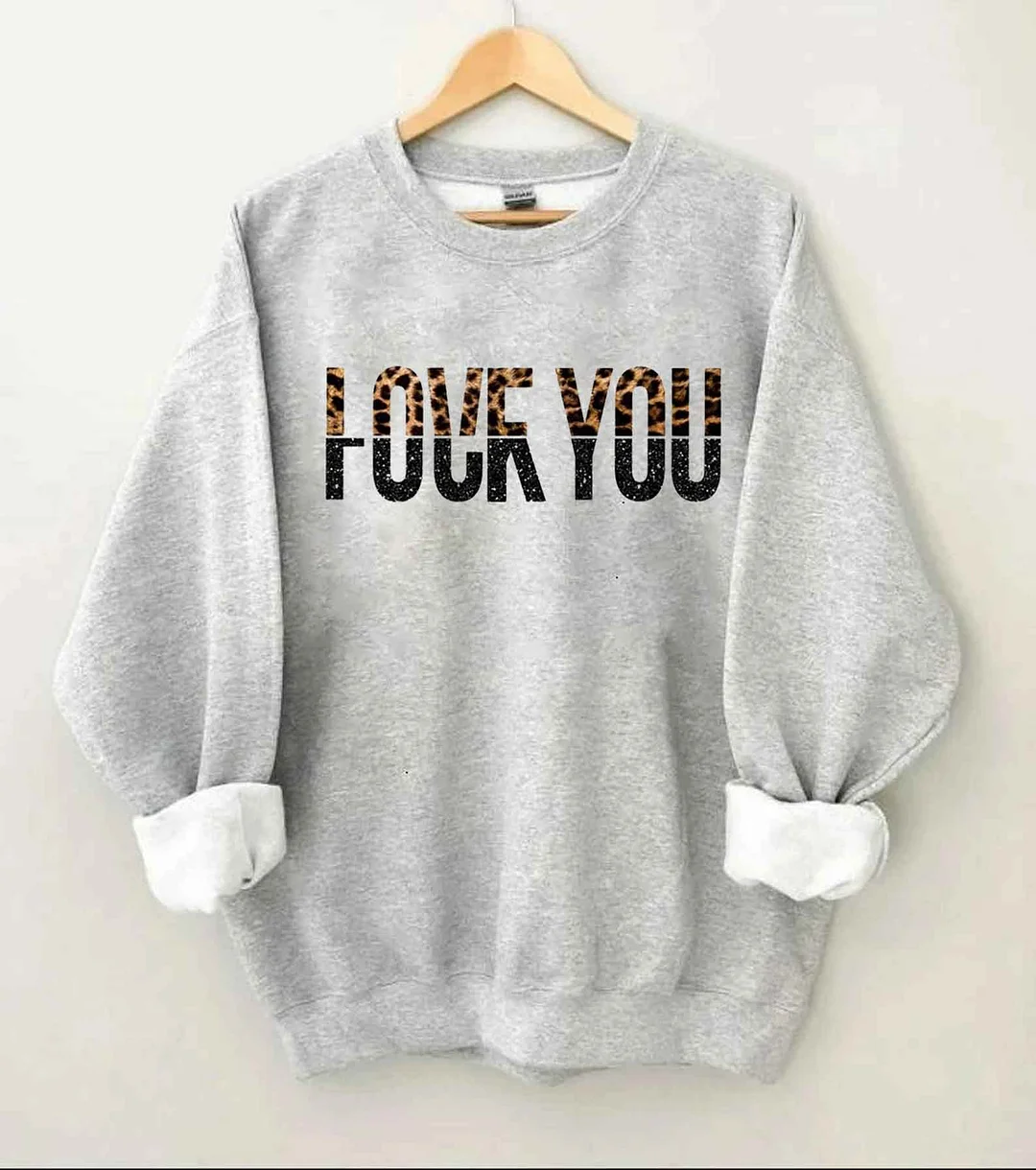 Love You Leopard Sweatshirt