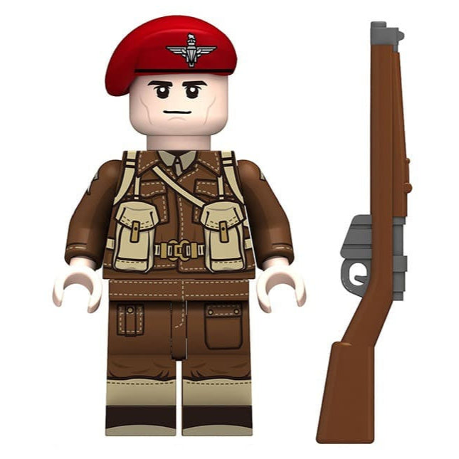 WW2 British Red Devils Paratrooper Soldier Custom Military Minifigure Minifigure Bricks monstertoys