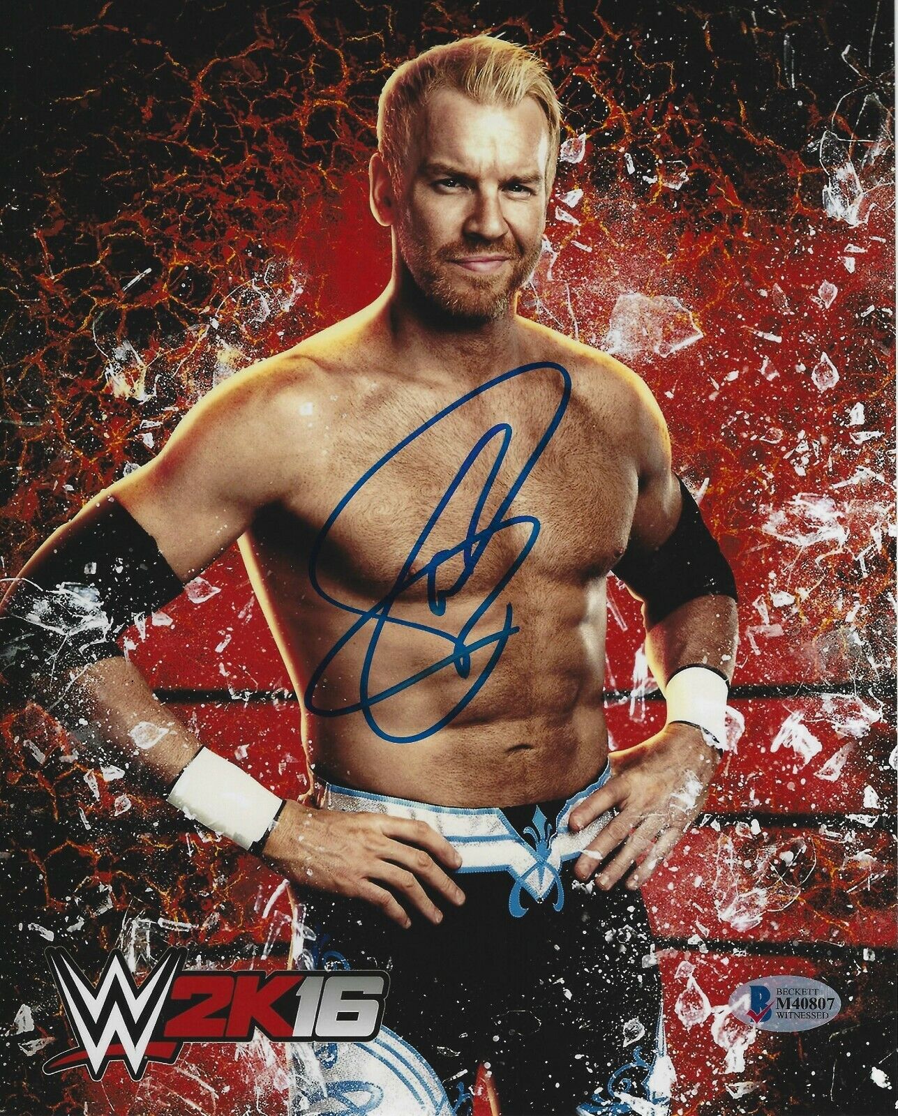 Christian Signed 8x10 Photo Poster painting BAS Beckett COA WWE Wrestling 2K16 Picture Autograph