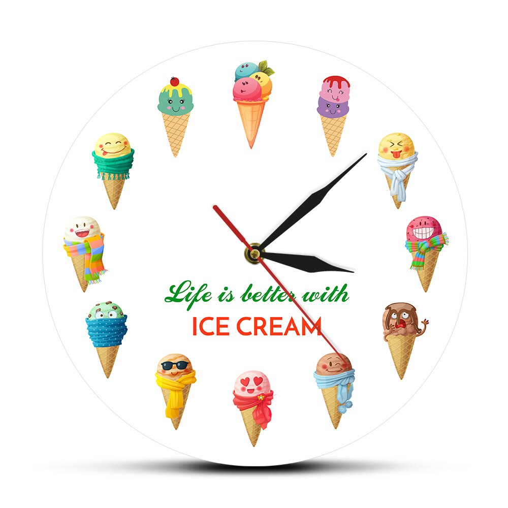 

Summer Dessert Shop - Frameless Acrylic Wall Clock, 501 Original