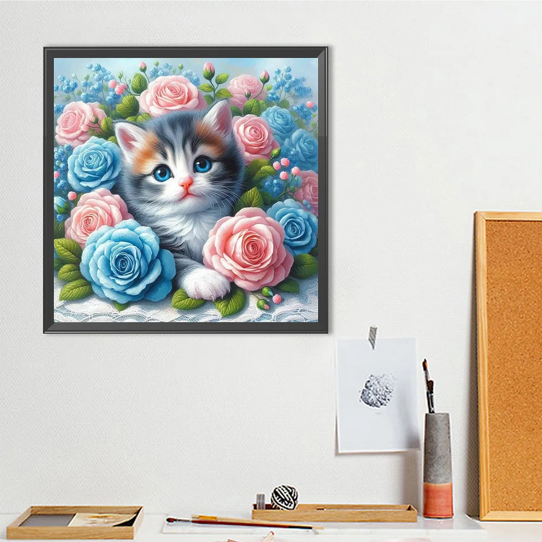 Diamond Painting - Full Round Drill - Cat(Canvas|Canvas|40*40cm)