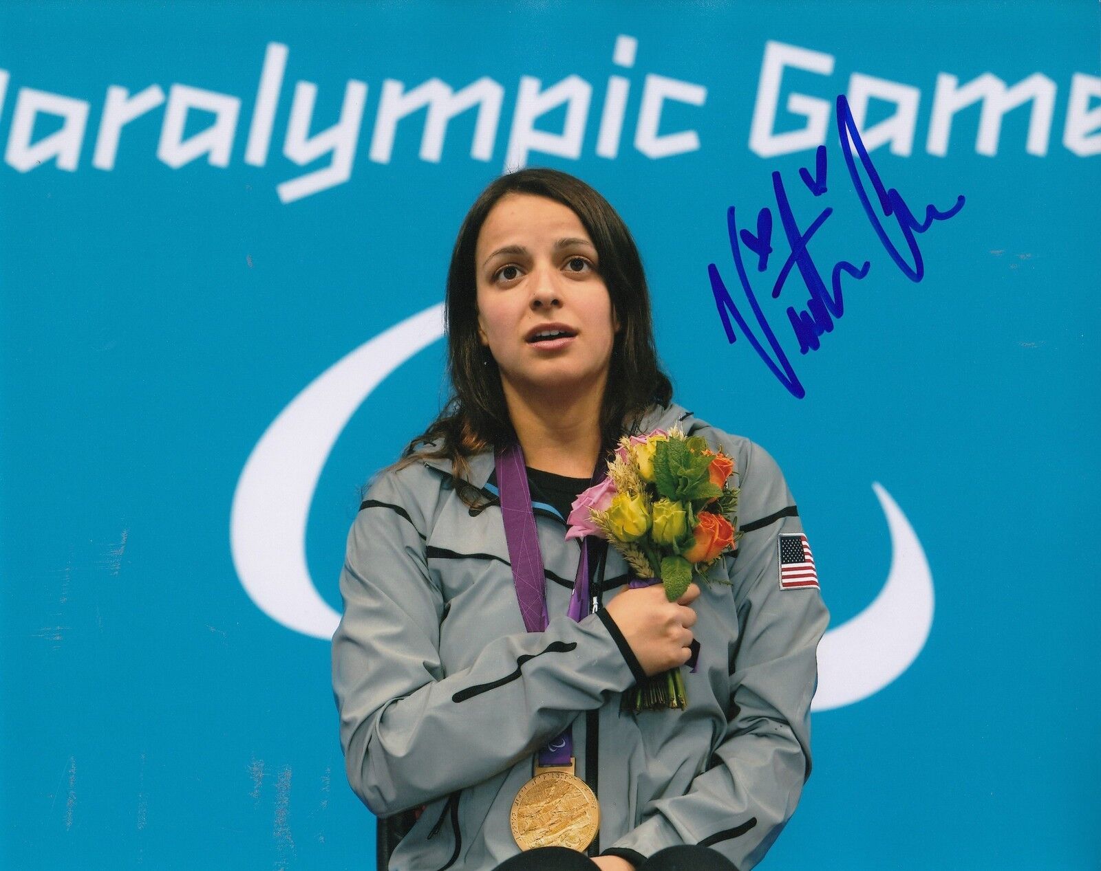 VICTORIA ARLEN signed *American paralympian swimmer* OLYMPICS 8X10 Photo Poster painting W/COA C