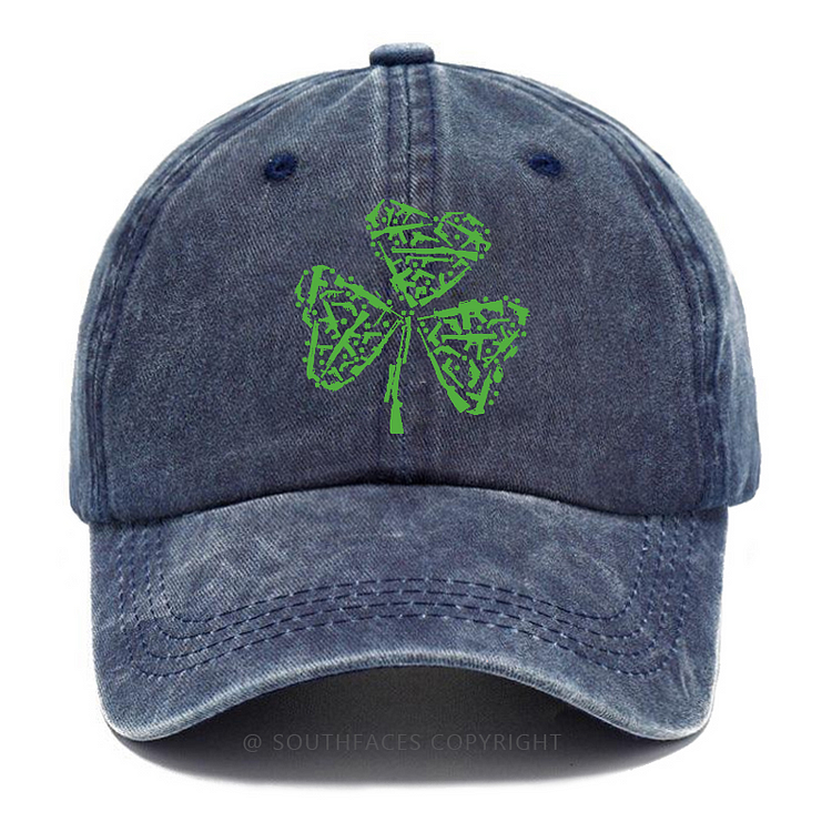 St. Patrick's Day Gun Clover Print Hats