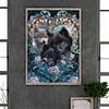 Wolf-Round drill diamond painting-50*70cm (grande taille)