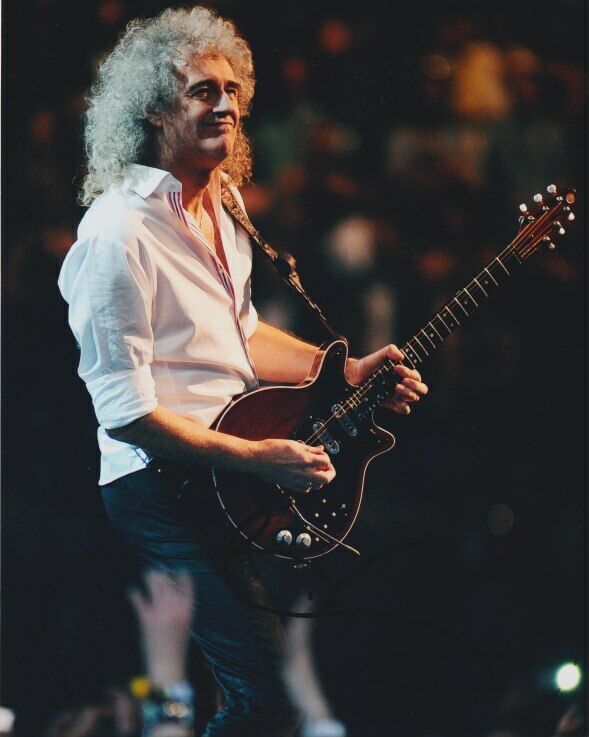 Brian May (Queen) in-person signed 8x10 Photo Poster painting