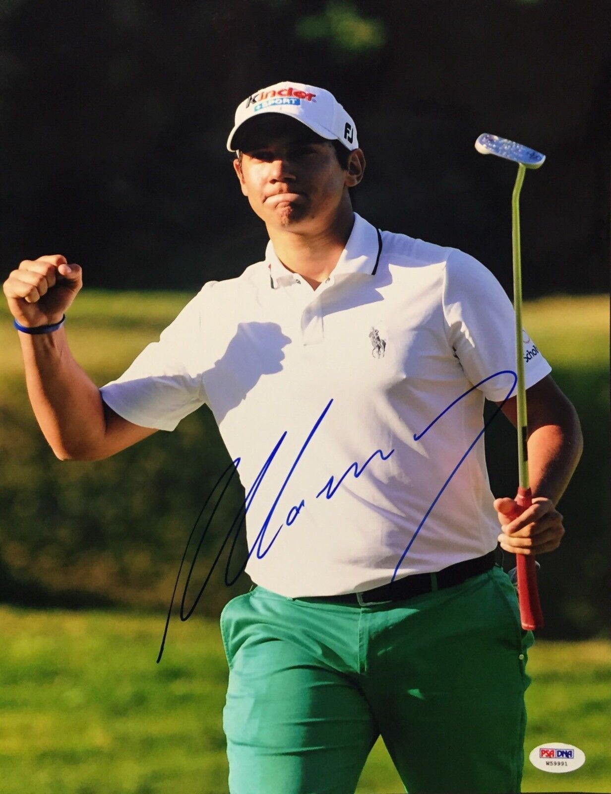 Matteo Manassero Signed 11x14 Photo Poster painting *Golf PSA W59991