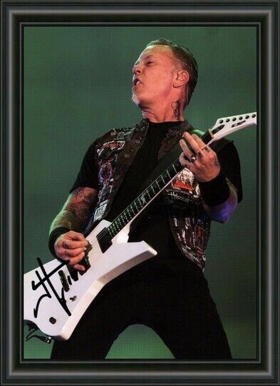 Metallica James Hetfield - A4 SIGNED Photo Poster painting POSTER - HIGH GLOSS PRINT