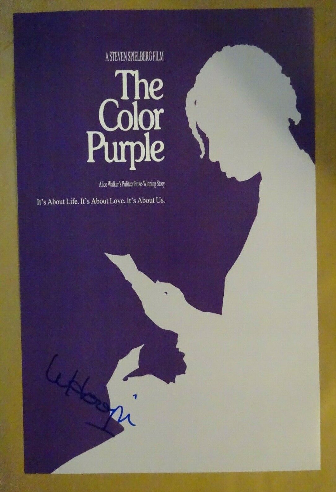 Signed WHOOPI GOLDBERG Autographed The Color Purple 11x17