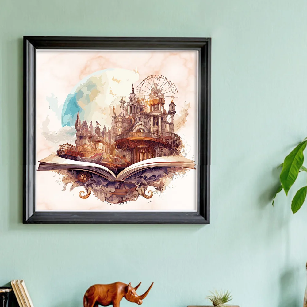 DIY Stamped Cross Stitch 11CT Full Embroidery 50*50cm - Magic Book