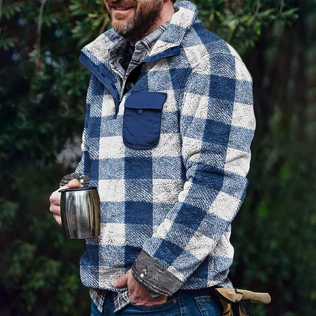 Men's Fuzzy Pullover Hoodies