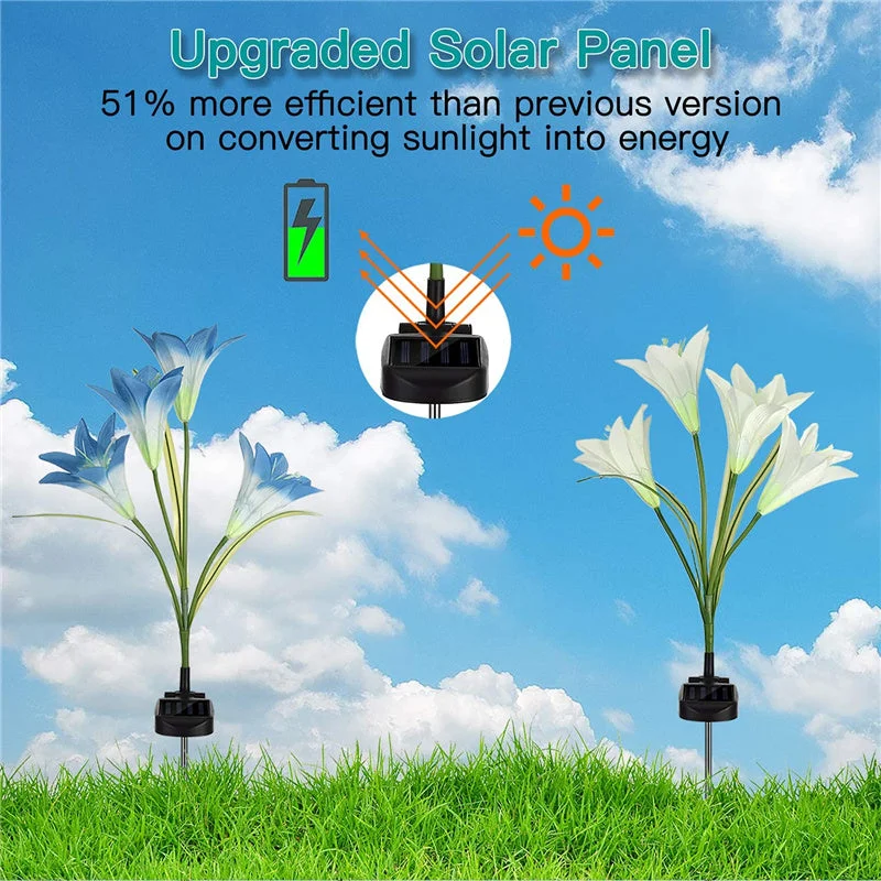 Outdoor Solar Lily Multicolor Variation LED Light
