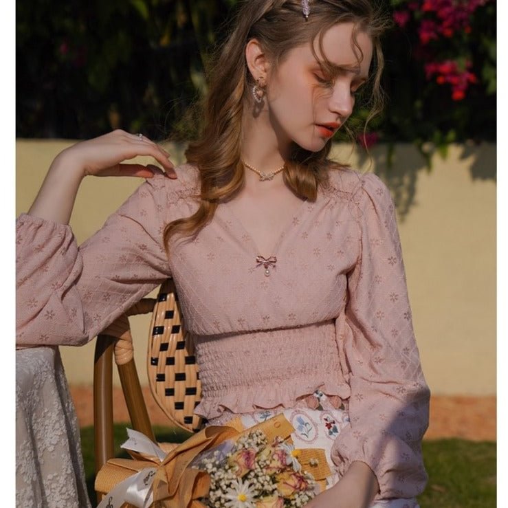 Fairy Tales Aesthetic Cute Slim Waist Top QueenFunky