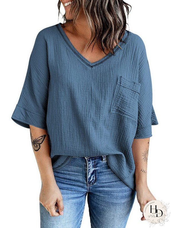 Women's Summer Casual Pocket Tee