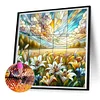 Diamond Painting-DIY Full Round Drill Stained Glass Art Lily