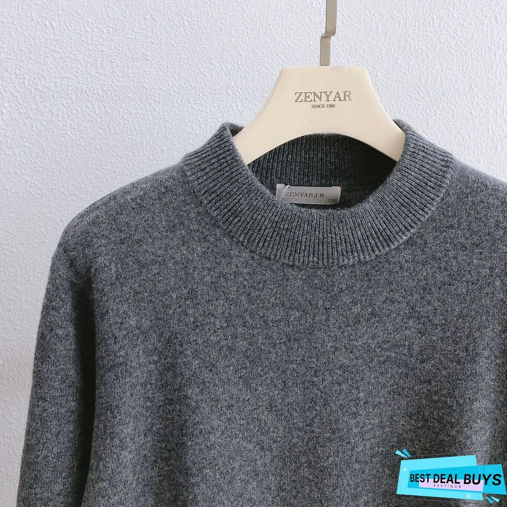 Warm Semi-Turtleneck Loose Men's Sweater Men