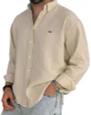 Men's Loose Linen Cotton Button T-Shirt