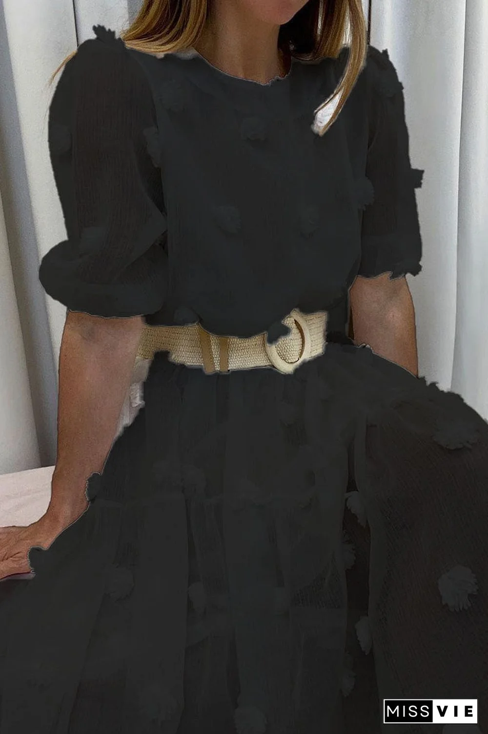 Fashion Elegant Solid Split Joint O Neck Princess Dresses