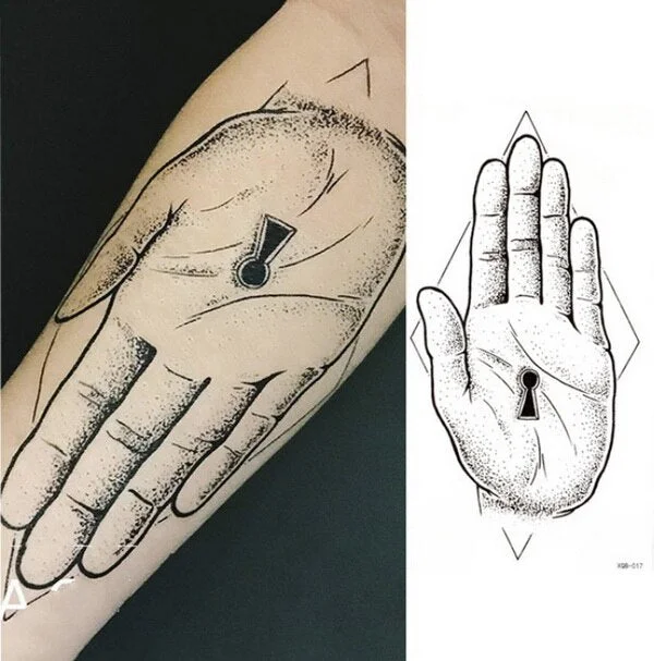 1pcs Watercolor cool henna rose flowers Temporary Body Tattoo Beautiful Shoulder thigh Back Body decor lace owl women body paint