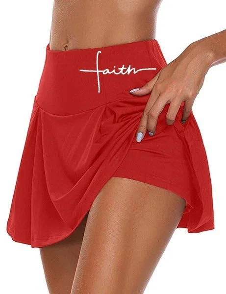 Women's Active Skort Athletic Stretchy Pleated Tennis Skirt for Running Golf Workout socialshop