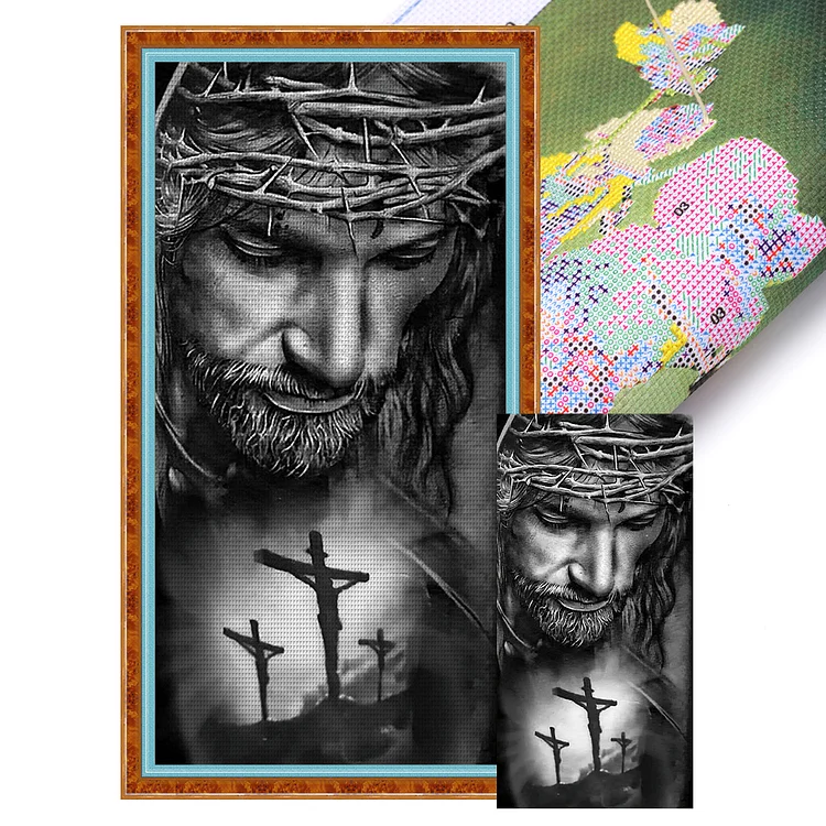 【Yishu Brand】Jesus 11CT Stamped Cross Stitch 40*80CM