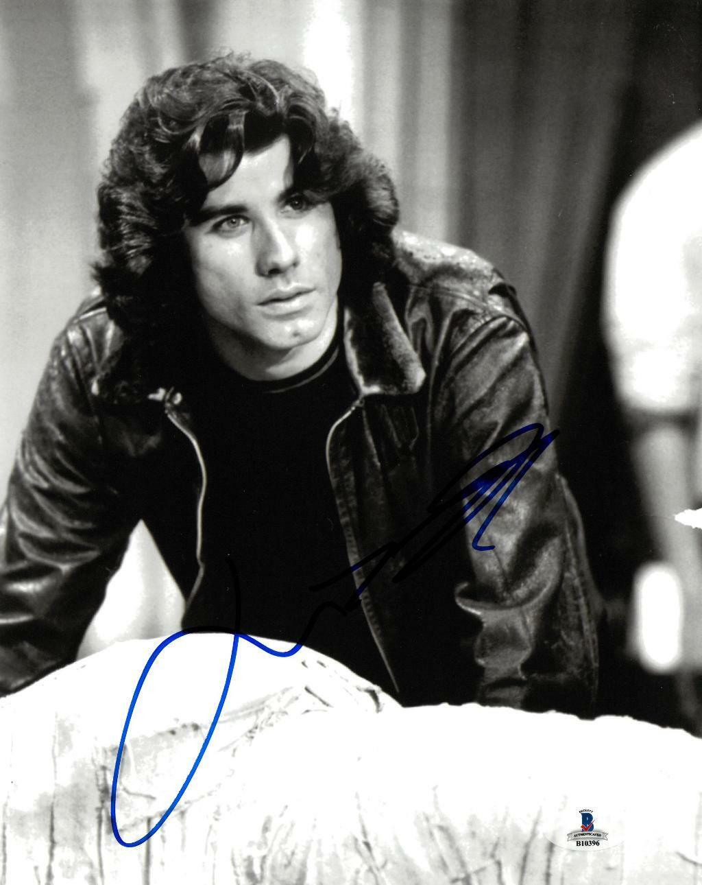 John Travolta Signed Authentic Autographed 8x10 B/W Photo Poster painting BECKETT #B10396