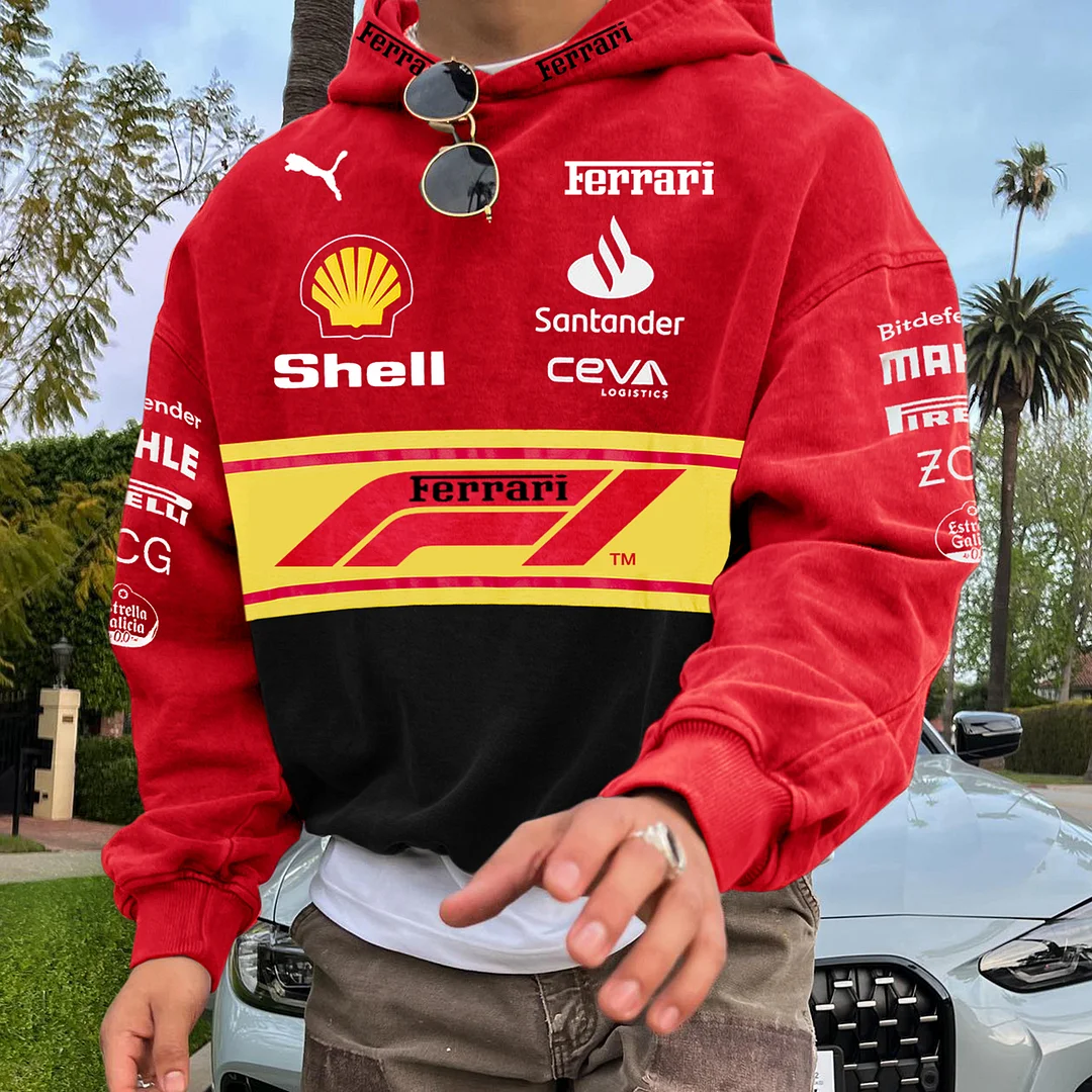 Men's Scuderia Ferrari Formula 1 Hoodie Sweatshirt、、URBENIE