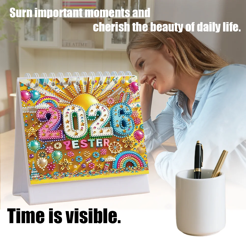 5D/DIY Diamond Painting Calendar Kit Partial Drill Diamond Art Paper Calendar