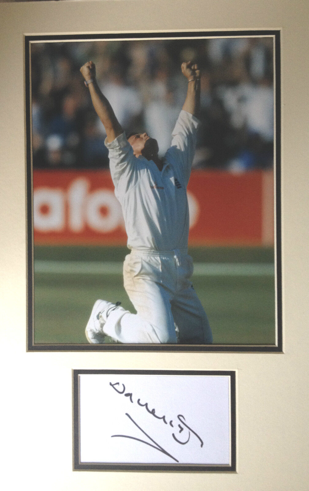 DARREN GOUGH - FORMER ENGLAND CRICKETER - EXCELLENT SIGNED COLOUR Photo Poster painting DISPLAY