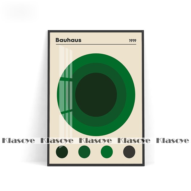 Bauhaus Art Prints Exhibition Museum Poster Abstract Circle Minimalist Wall Art Canvas Painting Modern Home Decor Wall Stickers